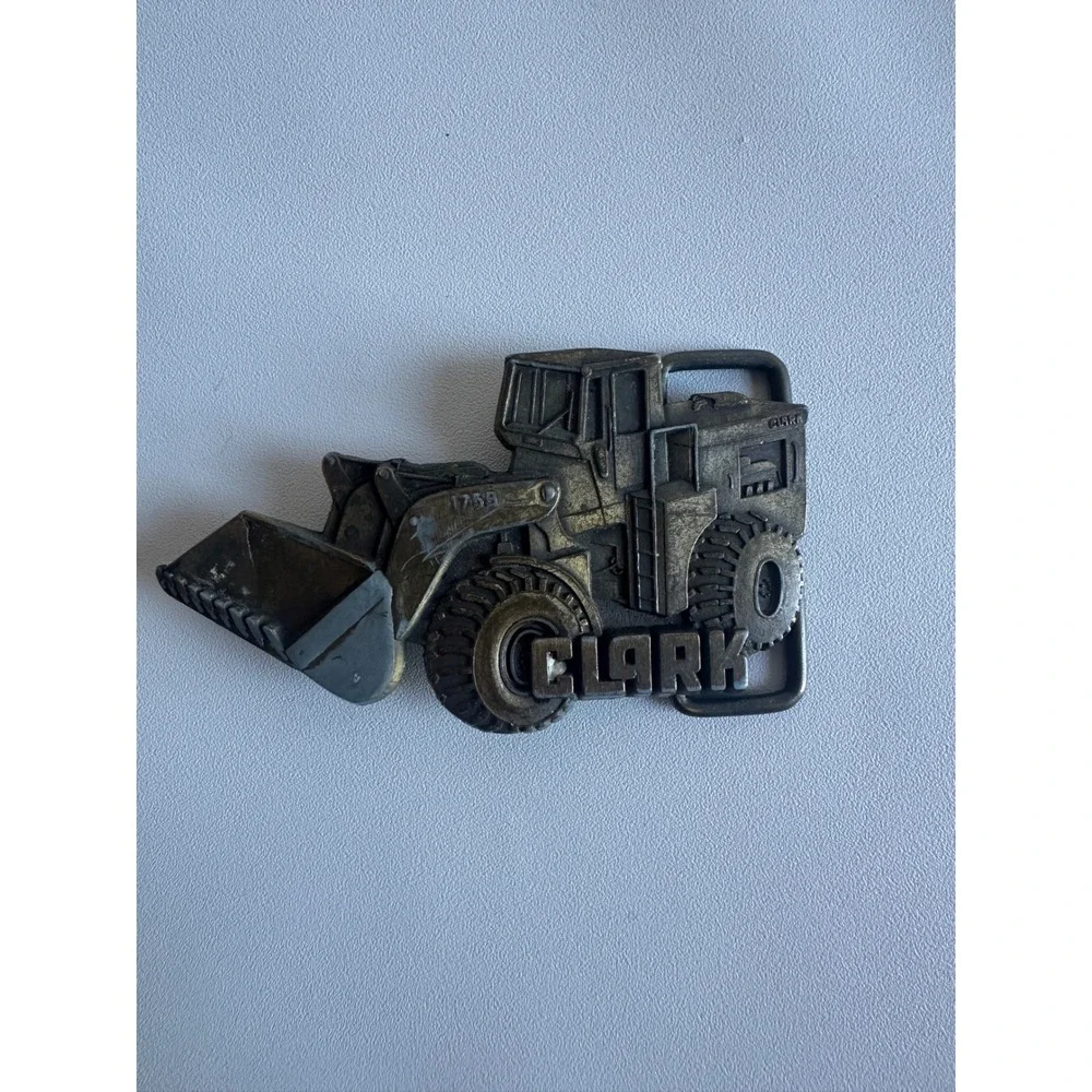 Clark Michigan 175B Front End Loader Belt Buckle Vintage Construction Equipment